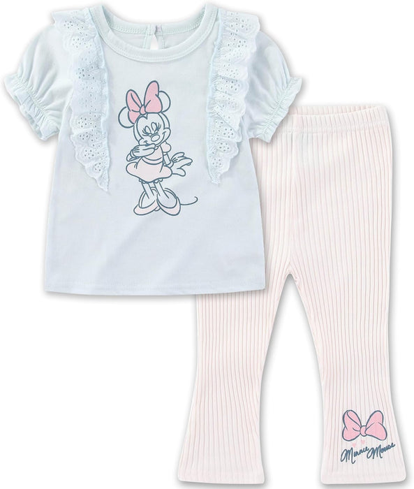 Disney Minnie Mouse Baby Girls Top and Ribbed Legging Pants Set for Infants