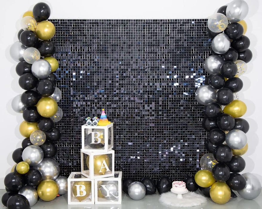 Kate Square Gold Shimmer Wall Sequin Panel Backdrop Birthday Wedding Background Decoration Wall(Pack of 12)