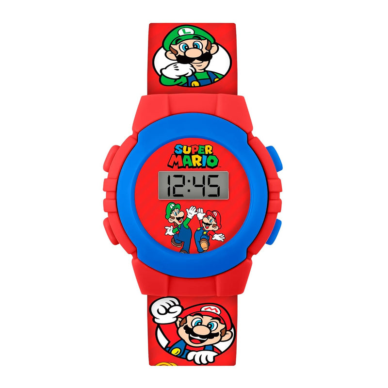 SUPER MARIO Boy's Digital Quartz Watch with Plastic Strap GSM4234, Red