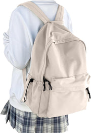 WEPOET Middle School Backpack for Teen Girls,Cute College Backpack for Women,High School Bag,Casual Travel Rucksack,Bookbag - A5-beige