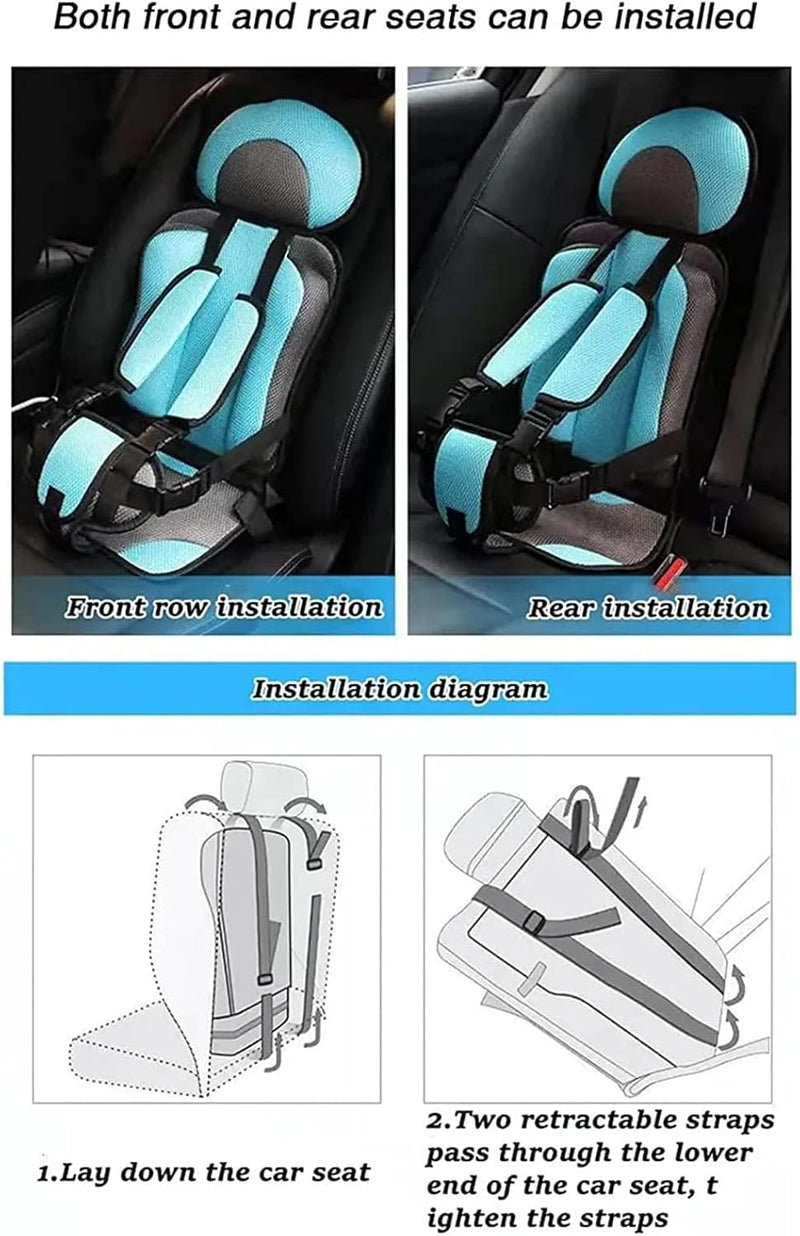 Foldable Baby Car Seat - Baby Booster Chair, Children Safety Accessories, Portable Golf Cart Toddler Chair for Vehicle Truck