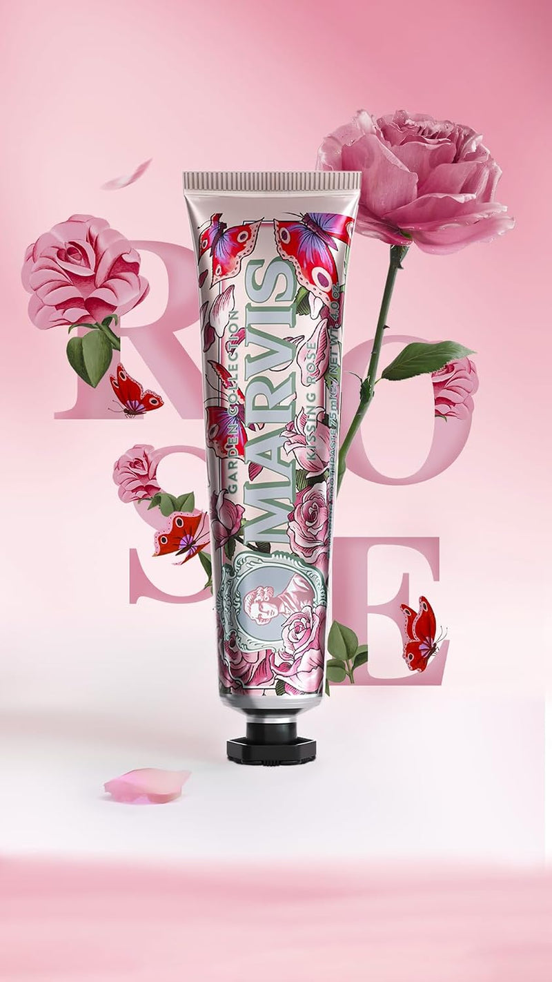 Kissing Rose Limited Edition Toothpaste, 75 ml, Sensational Flavoured Toothpaste for a Long-Lasting Freshness