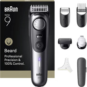 Barun Beard Timmer 7 with 39 Length Settings Precision Wheel Cordless & Rechargeable With Gillette Proglide Razor, Black/Silver Metal, BT7240 - BT9520