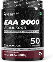 Carbamide Forte Micronized Creatine Monohydrate Powder - 83 Servings, 250g Creatine Supplement Powder for Lean Muscle Volumization, Strength & Energy - EAA Powder Cola Flavour Brown