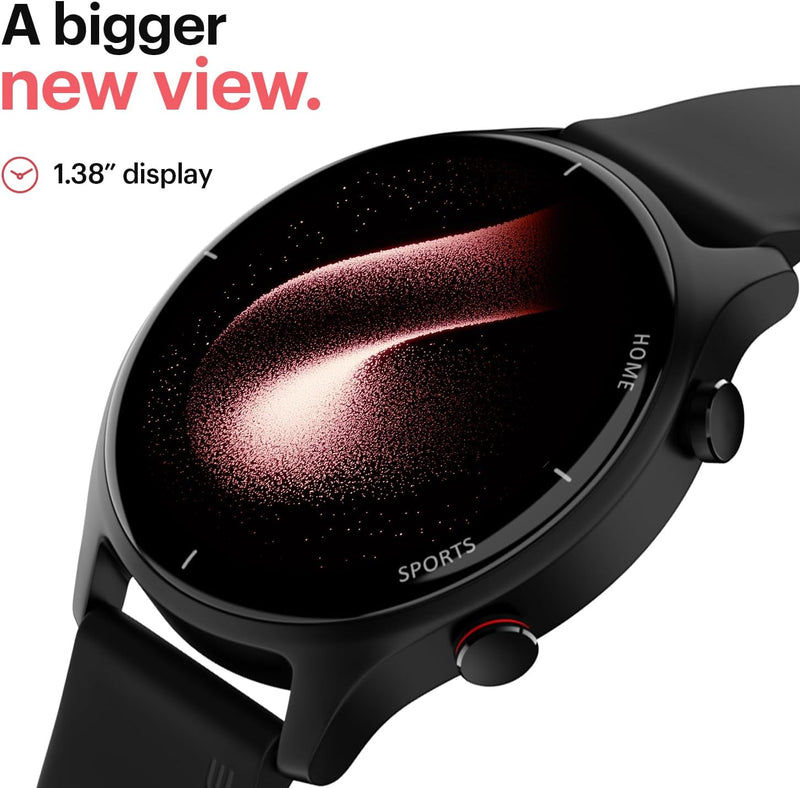 Noise Twist Go Round dial Smartwatch with BT Calling, 1.39" Display, Metal Build, 100+ Watch Faces, IP68, Activity Tracker, Oxymeter (SpO2), 24/7 Heart Rate Monitoring (Jet Black)