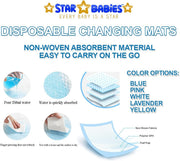 Star Babies Pack of 2 (10pcs Disposable Changing Mats + Kids Face Towel)
