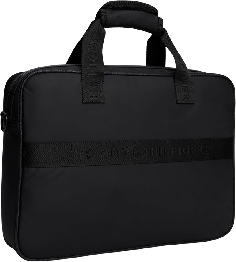 Men's TH REPREVE COMPUTER BAG AM0AM13466 Computer Bag, Black (Black), One Size