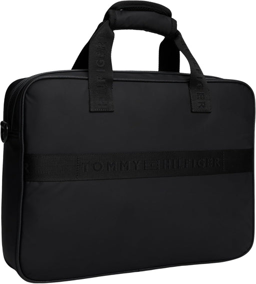 Men's TH REPREVE COMPUTER BAG AM0AM13466 Computer Bag, Black (Black), One Size