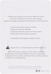 YumLock 0.03inch Web Camera Cover Slide for Laptop, Computer, Macbook Pro, Mac, PC, Surface Pro, iPhone and Android Smartphones, Protect Your Privacy and Security(3Pcs)