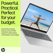 HP Laptop 15-fd0050ne, 15.6" FHD, 13th Gen Intel Core i5, 8GB RAM, 512GB SSD, 2GB NVIDIA GeForce MX570, Windows 11 Home, En -Ar KB, Natural silver - 9P2X1EA