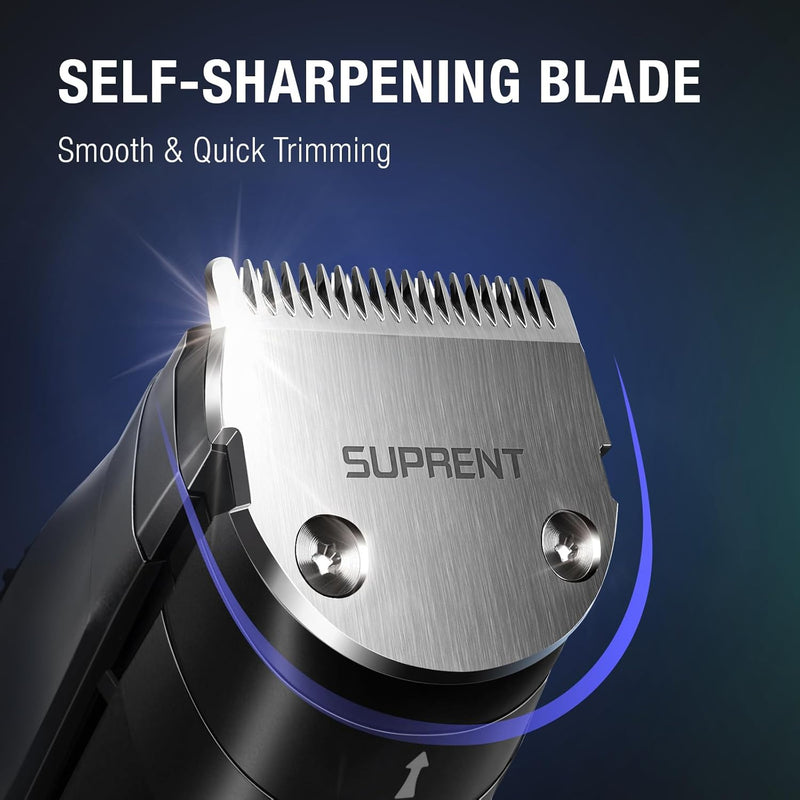 SUPRENT Beard Trimmer,Adjustable Beard Trimmer for Men with Li-ion Battery,Fast Charge, Long-Lasting Use,19 Built-in Adjustable Precise Lengths,USB Charging