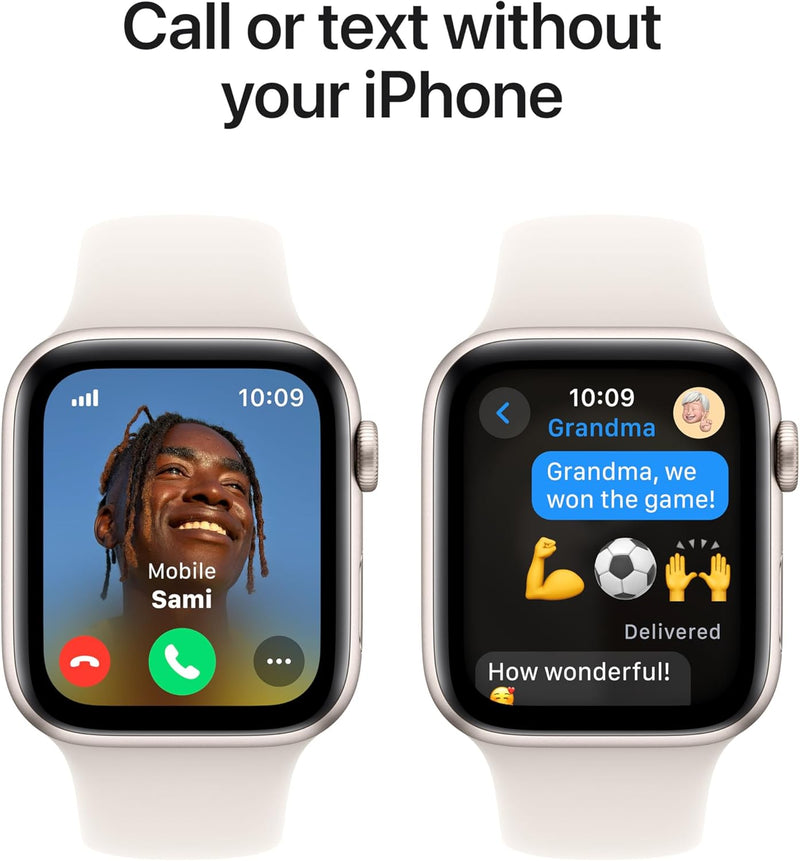 Apple Watch SE (2nd Gen) GPS + Cellular 40mm Smartwatch with Silver Aluminium Case with Denim Sport Band - M/L. Fitness and Sleep Trackers, Crash Detection, Heart Rate Monitor, Retina Display