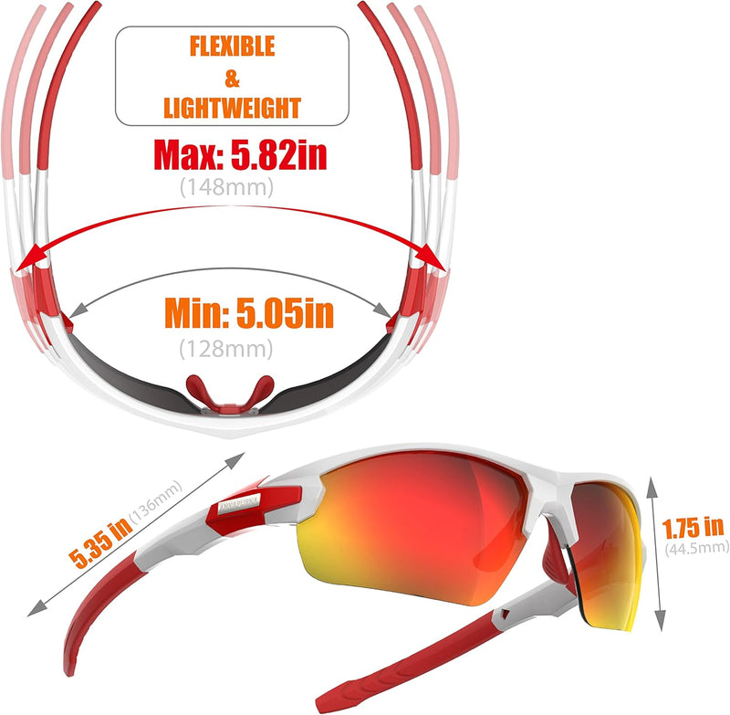 RT100 RIDE YOUR WAY Professional wrap around Frameless Cycling Sunglasses for Men and Women