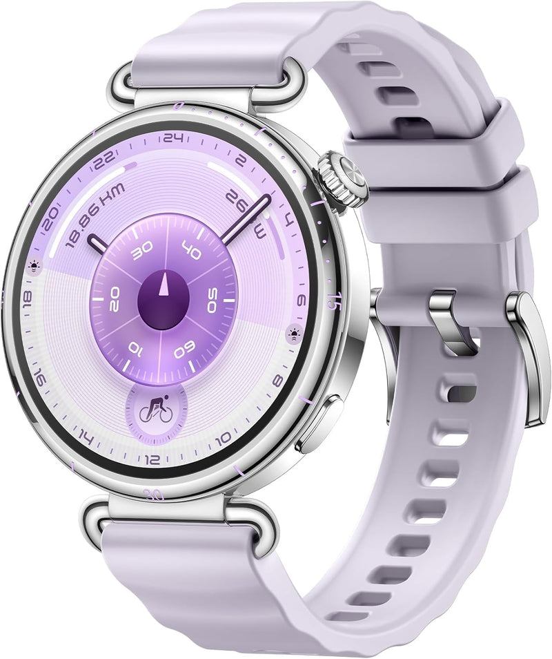 WATCH GT 6 Smart Watch, 46mm, upto 21 days battery life, GPS Smart Watches with 100+ Sports Mode, Cycling, iOS & Android Compatible, Emotional Wellbeing, Health Monitoring, Black - Purple 41MM