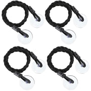 Excefore Portable Travel Clothes Line 4 Pieces 8ft/2.5M Windproof Retractable Clothes Rope Line with Hooks and Suction Cups for Camping Accessories Cruise Essentials Outdoor and Indoor Use