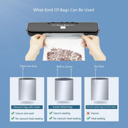 Vacuum Sealer Machine, Food Saver Vacuum Sealer Machine, Seal A Meal Vacuum Sealer Machine, Automatic Dry & Moist Food Modes, Waterproof/Easy to Clean/Portable Design, 15 Sealing Bags Included