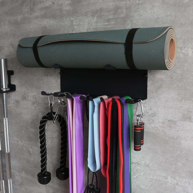 Multi-Use Gym Equipment Storage Rack, Resistance Bands Heavy Duty Dumbbell Rack for Exercise Bands, Lifting Belts and Jump Ropes