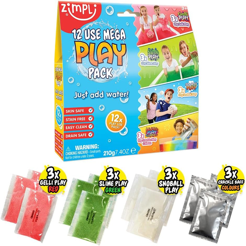 Zimpli Kids Baff Blast 4 Bath Pack Box, 140G - Mega Play Pack