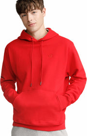 mens Hoodie, Powerblend, Fleece Striped Sweatshirt for Men (Reg. Or Big & Tall) Hooded Sweatshirt - Team Red Scarlet C Logo