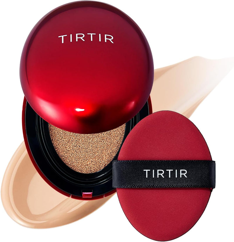 Mini Size TIRTIR Mask Fit Red Cushion Foundation Japan's No.1 Choice for Glass skin, Long-Lasting, Lightweight, Buildable Coverage, Semi-Matte (21N Ivory, 4.5g (Pack of 1)) - 24N Latte - 18g 0.63 Fl Oz (Pack of 1)