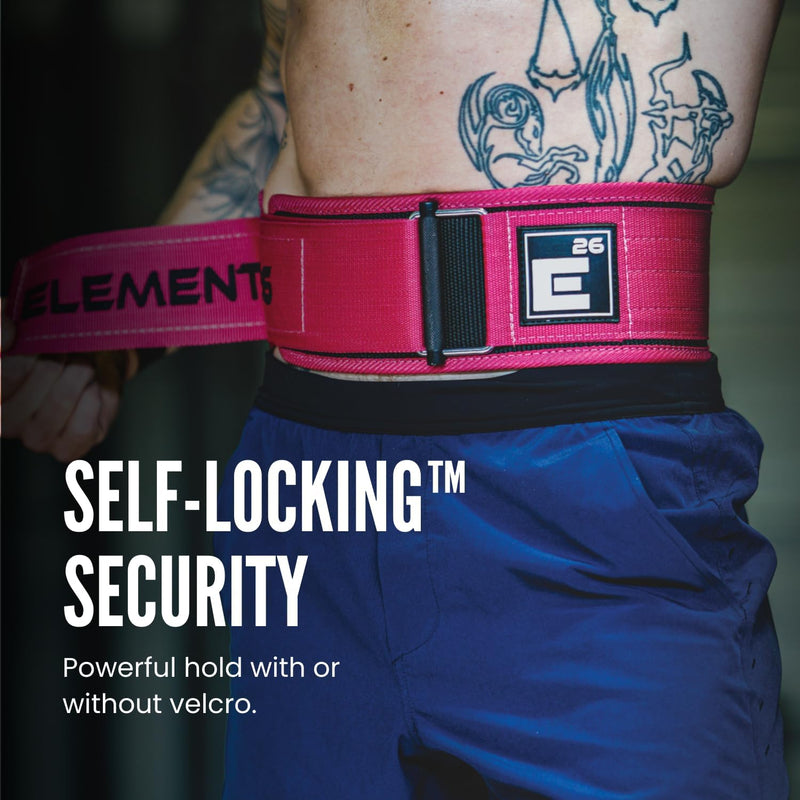 Self-Locking Weight Lifting Belt - Premium Weightlifting Belt for Serious Functional Fitness, Weight Lifting, and Olympic Lifting Athletes - Lifting Support for Men and Women - Deadlift Training Belt