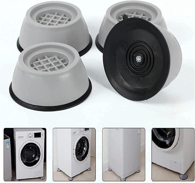ELITE Anti Vibration Pads for Washing Machine and Dryer Shock, Noise Reducing and Anti Slip Anti Vibration Rubber Washing Machine Feet Pads, Anti-Walk Dryer Washer Vibration Pads (4 Piece)