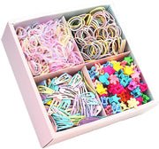 Shining Diva Fashion 1160 Pcs Hair Clips Rubber Bands Hairband Hair Accessories Kit with Box for Girls Kids Baby Toddlers (14901zb) - 1160 pcs Hair Accessories Box