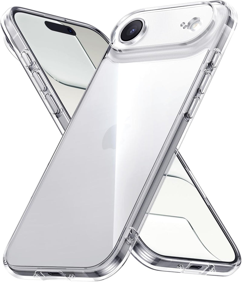 UGREEN for iPhone 17 Case Clear Cover, Military-Grade Protection, Upgrade iCrystal Anti-Yellowing Tech, Anti-Scratch, Camera Control Protective Cover, Ultra Slim Transparent Case - Clear iPhone Air