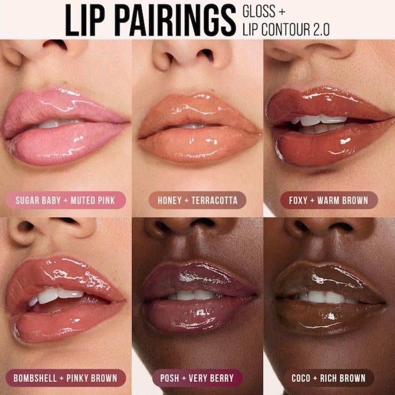 BEAUTY Faux Filler Shiny Non-Sticky Lip Gloss Posh - Deep Rose 0.13FL.OZ / 3.9ml