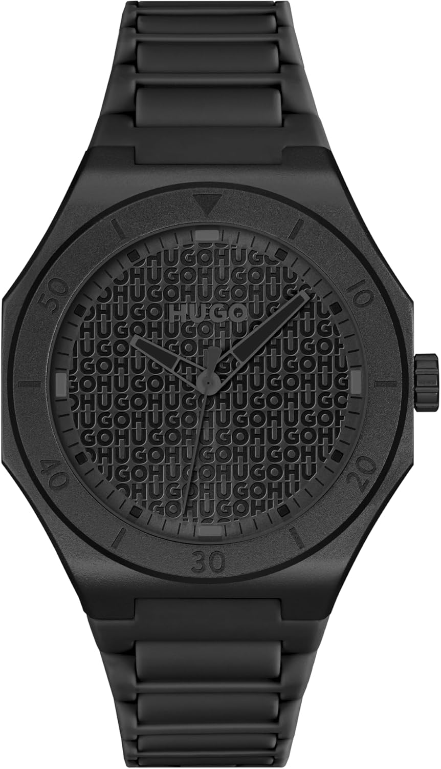 MEN'S BLA BLACK STRAP WATCH
