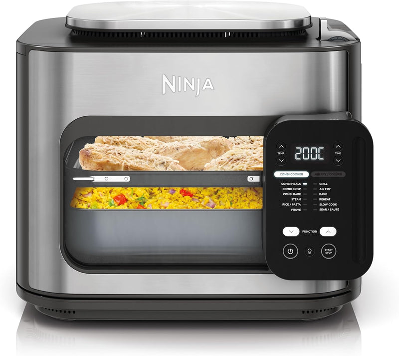 Ninja Foodi Ultimate 9-In-1 Multi Cooker With Crisping, Keep Warm Setting, One Pot Meals, 1760 Watts, 7.5 Litre Capacity, Recipie Guide, Black, OP500ME, 2 Years Warranty