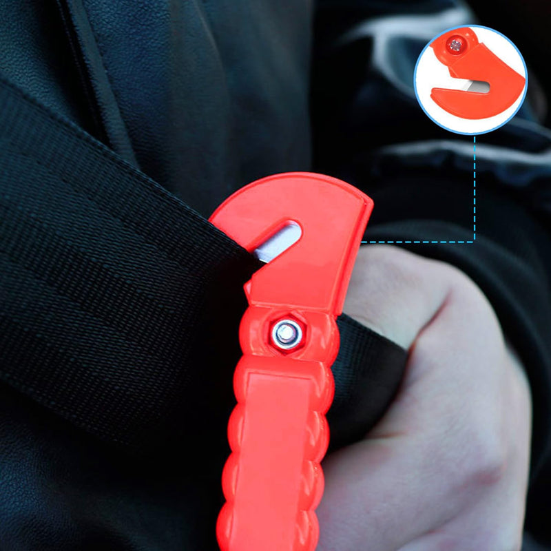 WONDER POINT Premium Car Glass Breaker with Seat Belt Cutter - Automotive Safety Hammer - Emergecy Escape Tool, Car Autoaccessory Metal Window Hammer, Vehicle Hard Aluminium Alloy Head Design