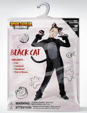 Spooktacular Creations Girls Cat Costume, Black Cat Plush Costume, Child Outfit Set for Kids Halloween Role Play Themed Party