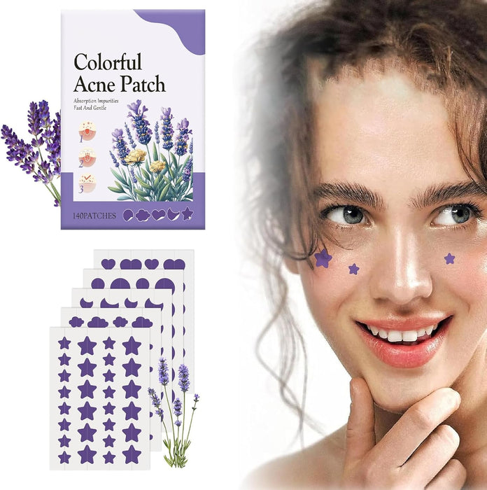 Azonee Pimple Patches for Face, Hydrocolloid Acne Patches Cute Star Zit Covers Spot Cover Stickers 180 Pcs with Tea Tree Salicylic Acid Natural Green Algae Extract Blemish Spot Stickers, 5 Styles