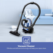 Geepas Vacuum Cleaner GVC2595-Handheld & Stick, 1.5L Dust Bag Capacity, 1400W Powerful Motor Comfortable Handle, Rolling wheels with Easy Parking Nozzle and Dust Full Indicator