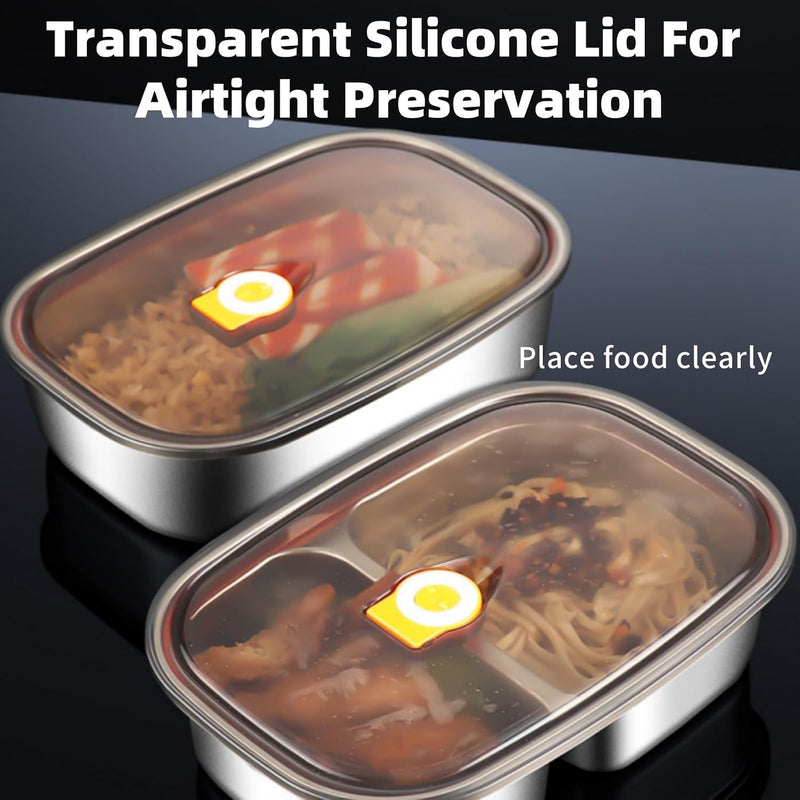 Lunch Box Bento Lunch Box 316 Stainless Steel Lunch Box 1200ML1 1700ML1 For Adults Micro-Pressure Freshness-Locking Technology with Cutlery And Thermal Bag