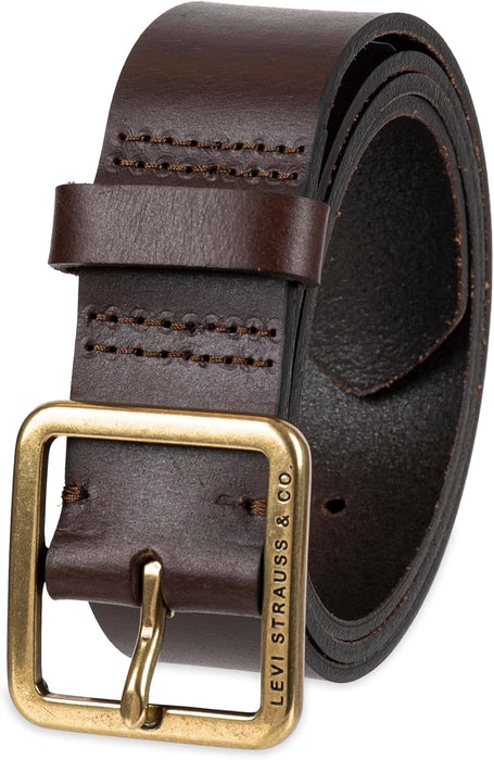 Levi's womens Plus Size Square Center Bar Buckle Leather Belt Belt