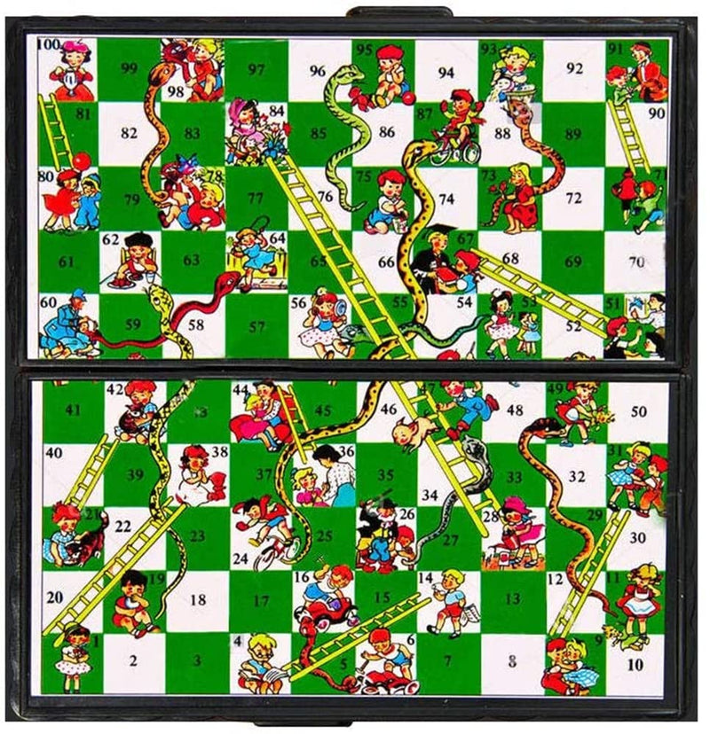 Rubik Snakes and Ladder, Magnetic Folding Design and Light Weight Snake and Ladders Board Game for Kids and Adults