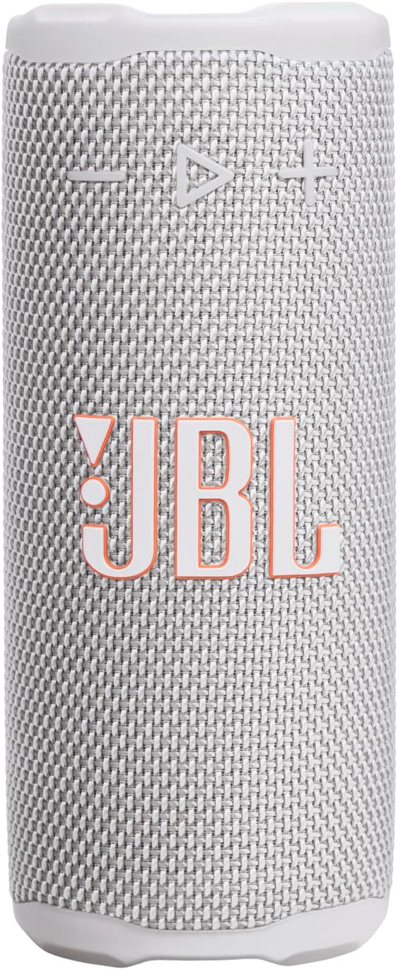 JBL Flip 7 - JBL Pro Sound with AI Sound Boost, up to 16 hours of playtime, multi-speaker connection via Auracast, and waterproof, dustproof, drop-proof design for all adventures Red. - White GRIP