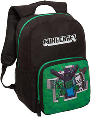 Minecraft Backpack Kids Adults Large School Collage Work Laptop Bag Gaming Rucksack Gift For Gamer - Black