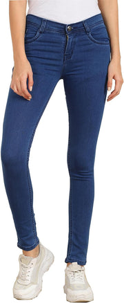 Women's Denim Stretchable Slim Fit Jeans - Azure