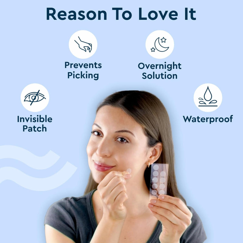 GUBB Acne Pimple Patches - Invisible Facial Stickers cover with 100% Hydrocolloid, Pimple Patches for Face, Acne Patches for Face (36 Pieces)