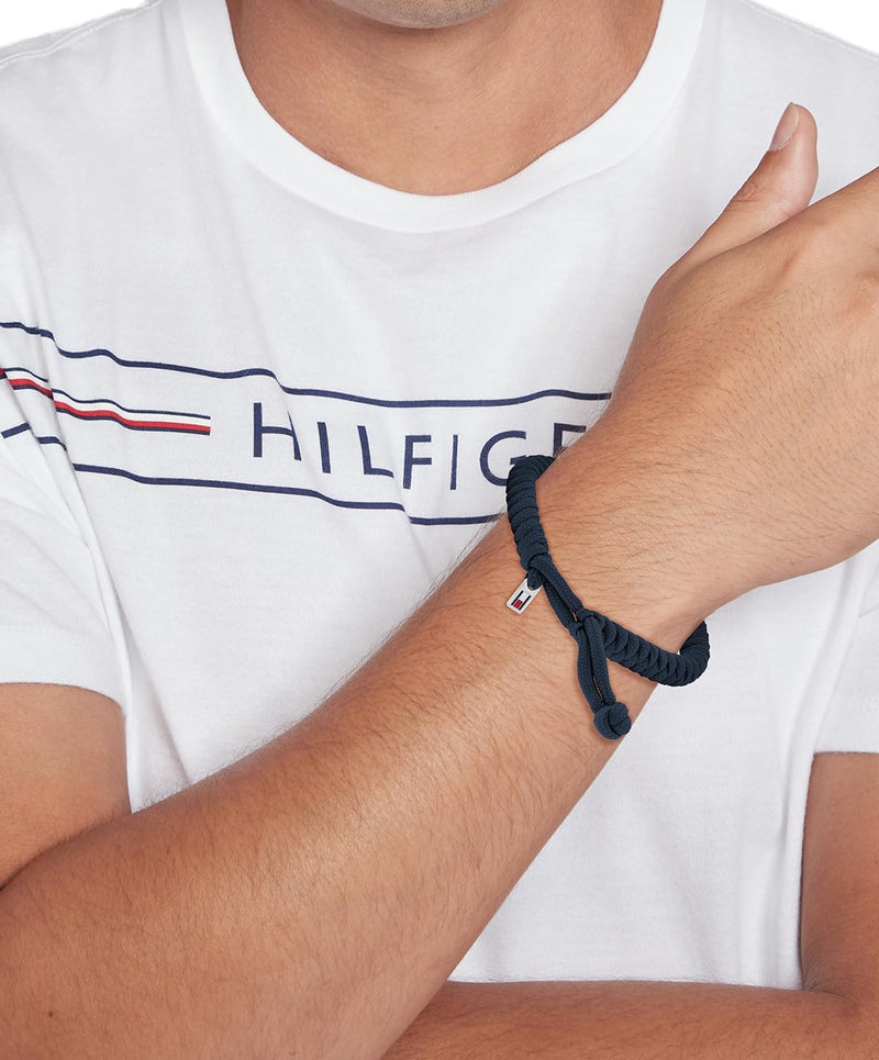 Tommy Hilfiger Jewelry Nylon Bracelet for Men - Available in Brown, Blue and Green - Blue