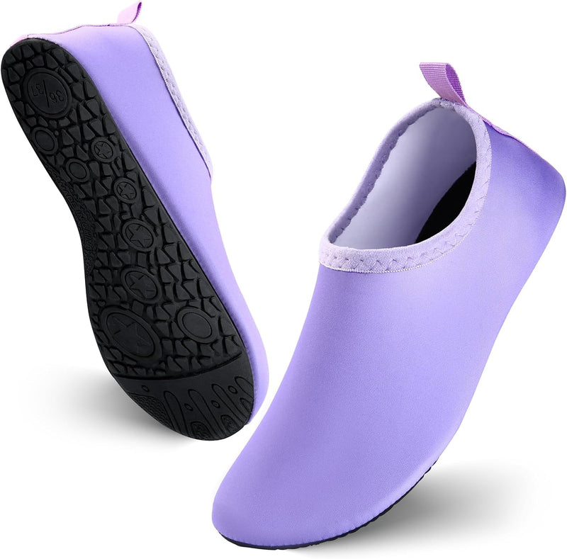 JOTO Water Shoes for Women Men Kids, Barefoot Quick-Dry Aqua Water Socks Slip-on Swim Beach Shoes for Snorkeling Surfing Kayaking Beach Walking Yoga