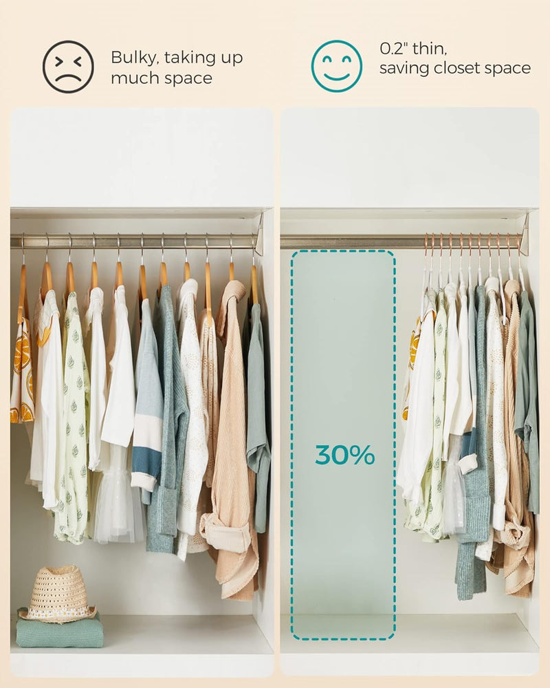 SONGMICS Baby Kids Clothes Hangers Pack of 50, White UCRF027W01