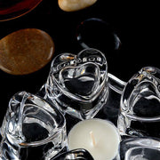 Liang baobao Teapot Warmer Crystal Glass Heart Shape Heating Base Tea Set Accessories