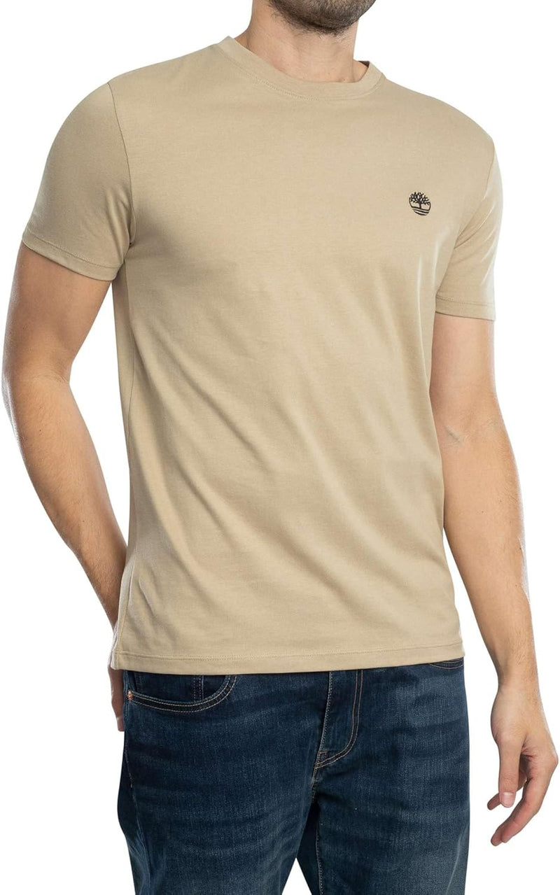Mens Ss Dunstan River Jersey Crew Slim T-Shirt - Lemon Pepper