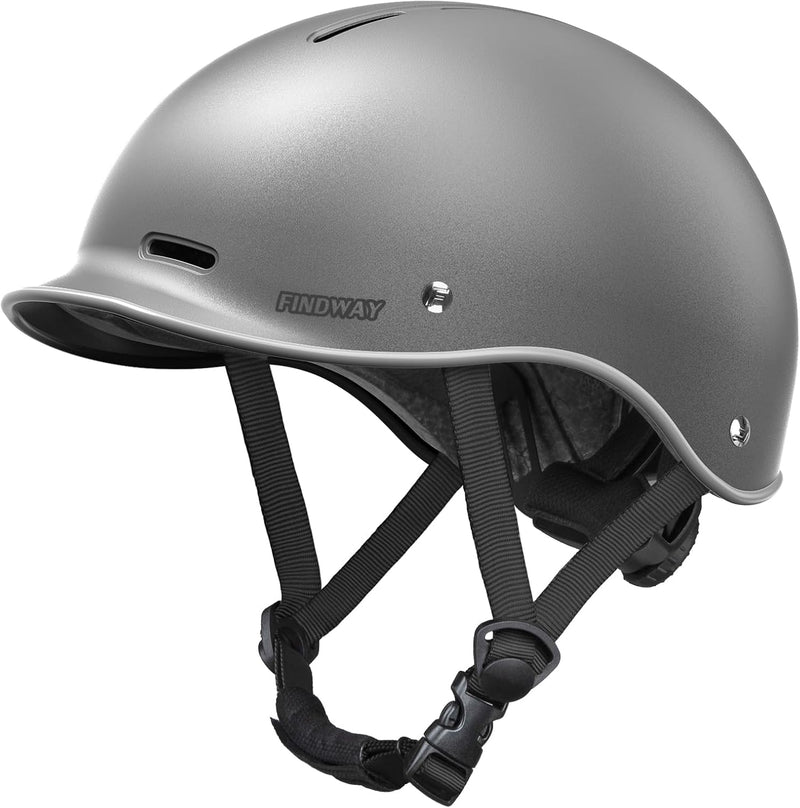 Pro Bike Helmet for Adults,2024 Newest Adjustable Cycling Helmet for Men & Women Safety Certified Bicycle Helmet for Commuting, Road Biking, Skating with Adjustable Dial - Titanium Grey M