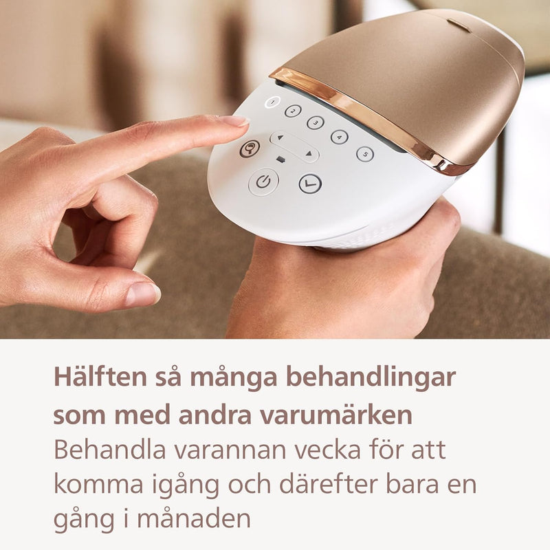 Lumea IPL Hair Removal Device 9000 Series - Hair Removal Device with SenseIQ Technology, 3 Attachments for Body, Face and Precision, Cordless Use (Model BRI955/00) - 3 attachments