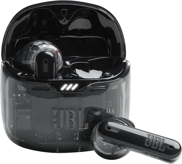 JBL Tune Flex True Wireless Noise Cancelling Earbuds, Pure Bass, ANC + Smart Ambient, 4 Microphones, 32H of Battery, Water Resistant & Sweatproof, Comfortable Fit - Blue, JBLTFLEXBLU